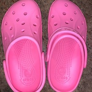 Girls size 1 Crocs pink